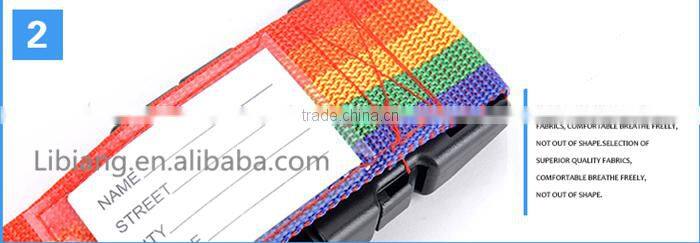 custom logo high quality luggage strap with lock