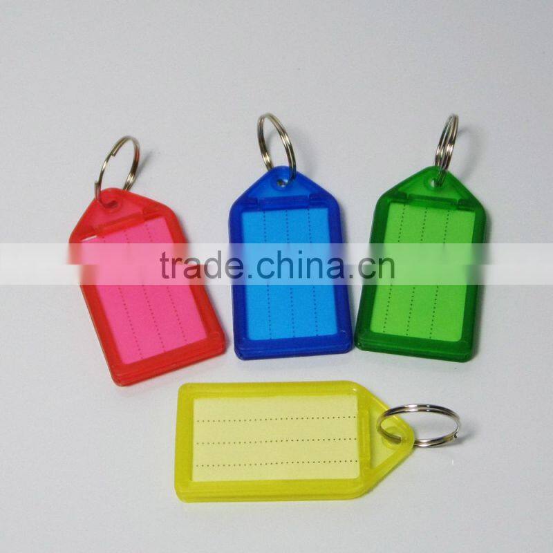 Hot-Sell cheap office plastic label blank key chains