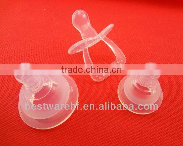 LFGB silicone rubber 5cm wide neck silicone nipples for baby feeding bottles