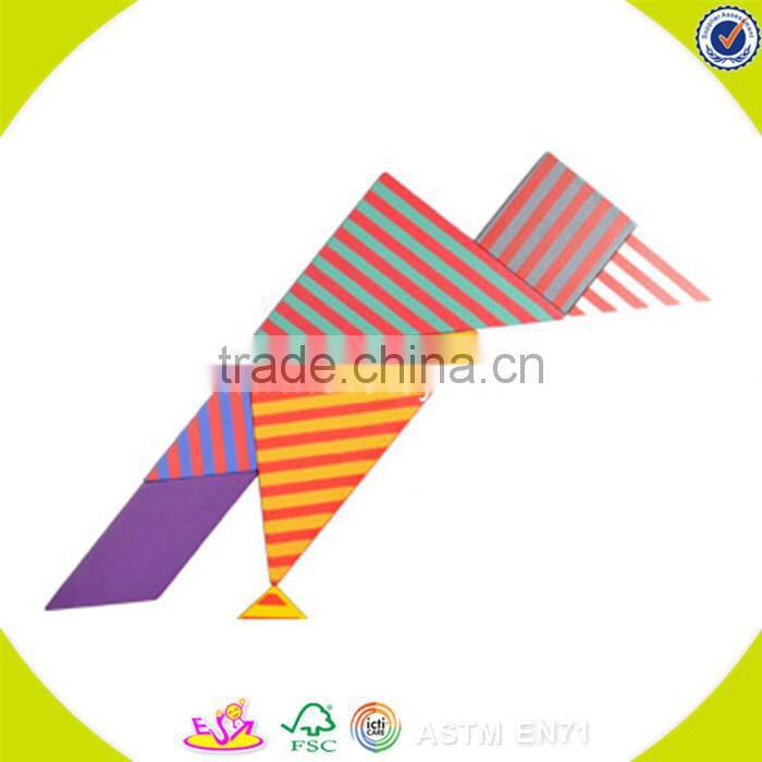 wholesale accractive design tangram game toy for kids colorful tangram toy to exercise children's intelligence W11D001