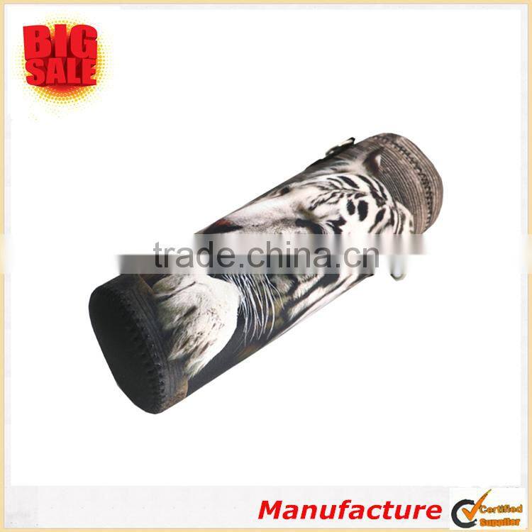 Comfortable insulated neoprene cover cup sleeve unigue animal image adjustable strap cup sleeve