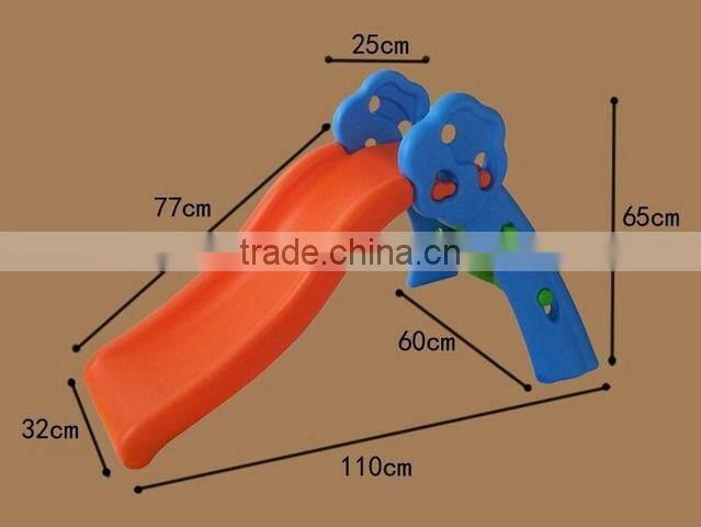 plastic outdoor garden slide set with basketball for wholesale