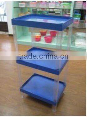 plastic hips storage rack for supermarket