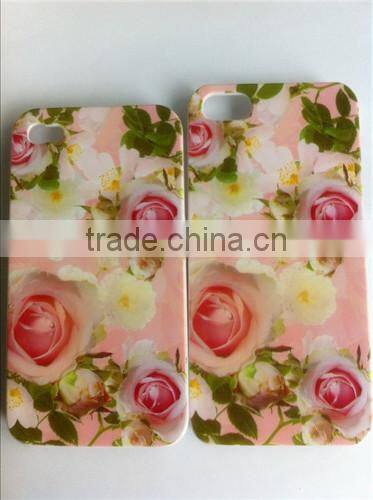 pink rose mobile phone cover case for iphone 4,5