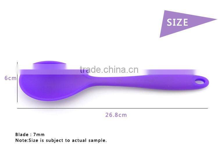 Integrated Seamless Design Purple Color Silicone Rice Spoon