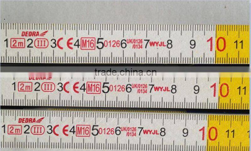 high quality brich wood ruler yellow and white coloer