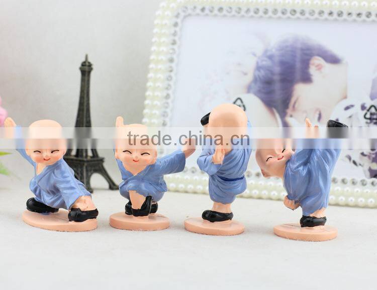 Mini CUTE fashional Resin decoration ,Zakka furnishing articles creative Shaolin kung fu boy Creative resin gifts