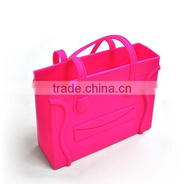 rectangular smile face big tote bag