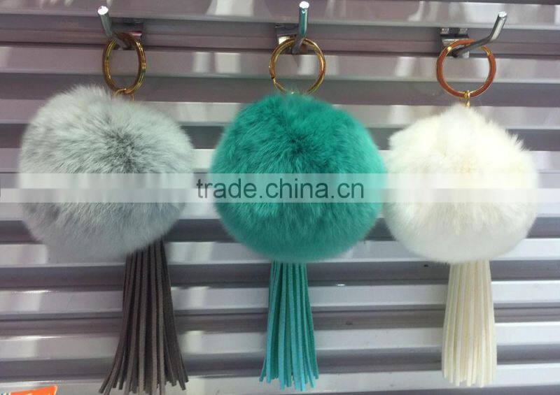 Trendy Rabbit Fur Key Chain K024-006