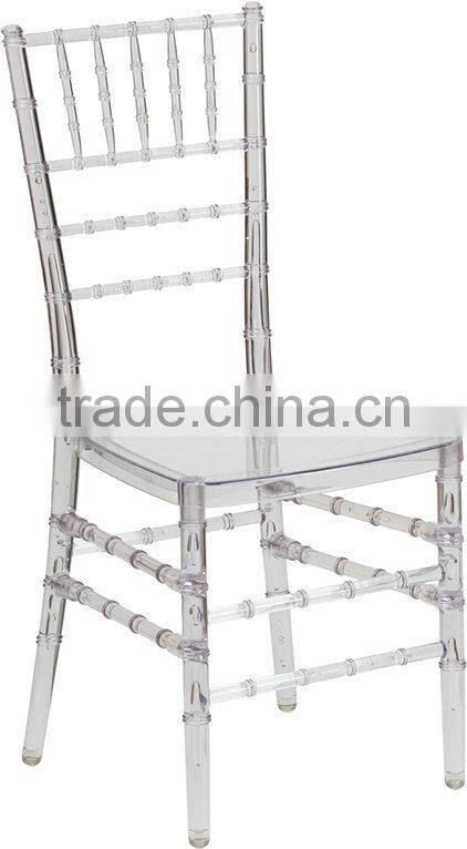 red resin crystal chiavari chair with soft cushion
