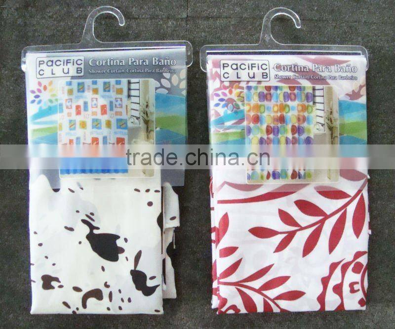 Polyester Shower curtain with valance