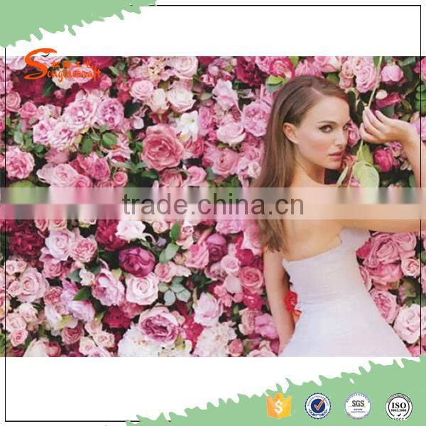 high quality personized rose artificial flower wall for indoor and outdoor wedding decoration stage background decoration