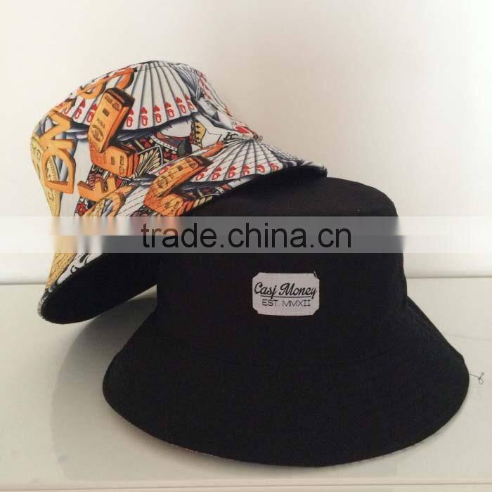 Printing Fisherman Hat And Double Side Reversable Bucket Hat