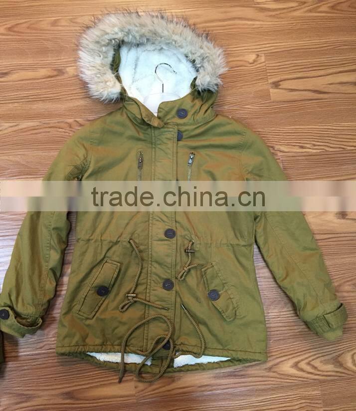 Hot sale winter women washed long down jacket clean warm cotton