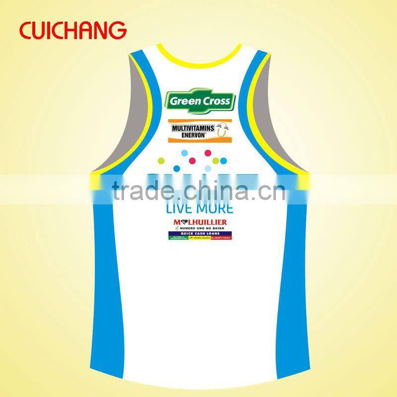 mens running singlet with high quality