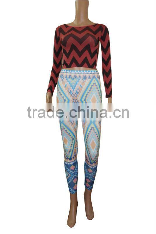 Fashion ladies leggings sublimation printing design