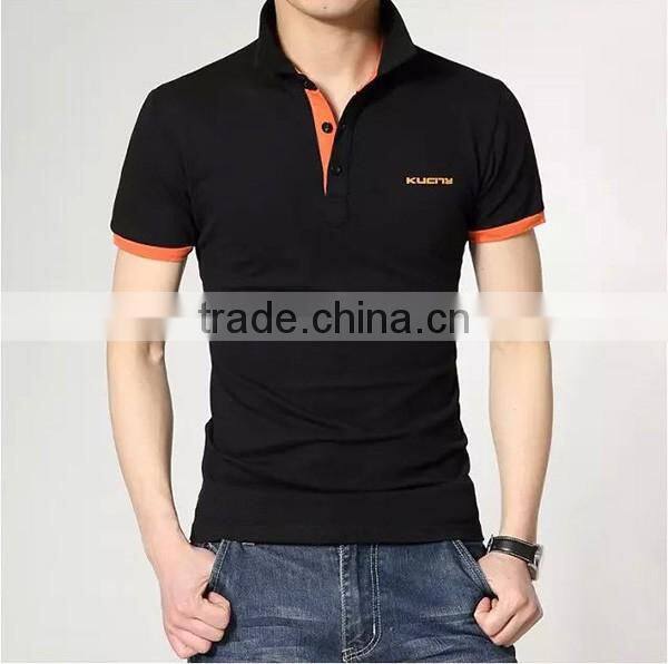 High quality short sleeve 100% cotton rib cuff custom polo shirt design wholesale