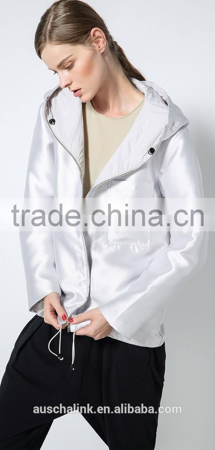 korean style outdoor fashion ladies smart casual hoodie jacket wholesale