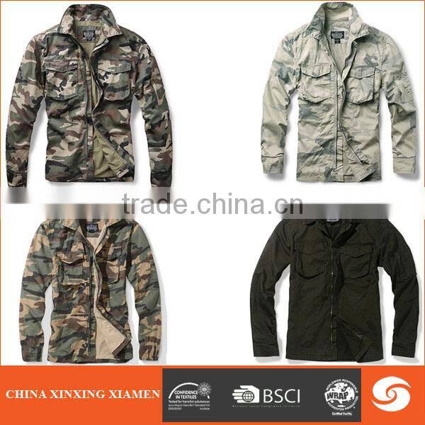 Wholesale fashionable Heavy Wash Men Camouflage Jacket