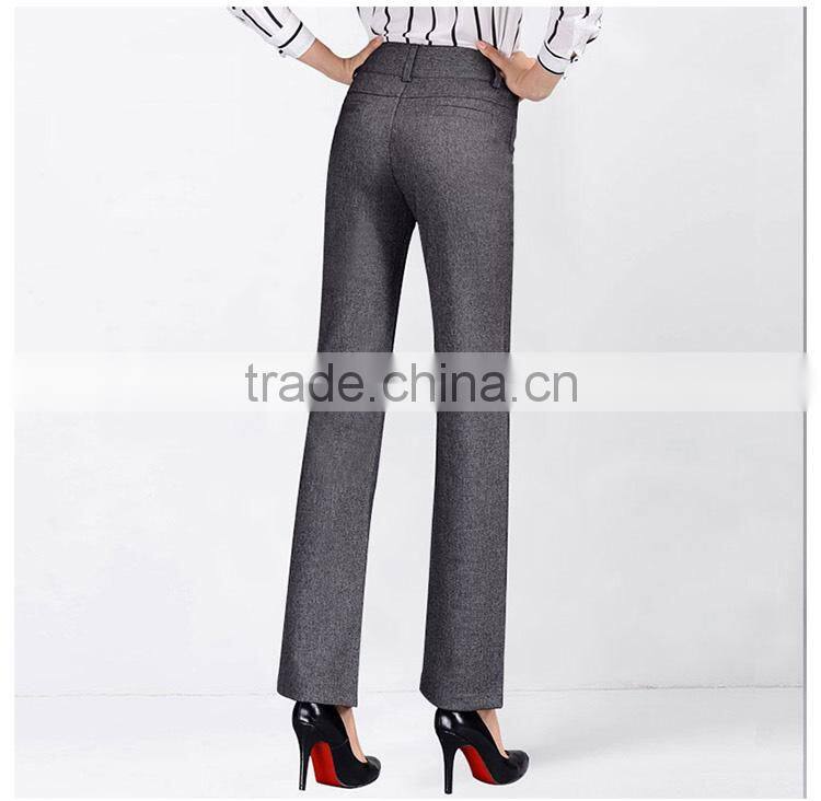 2017 female and straight legged trousers high waisted trousers pendant thin OL dress pants size middle-aged leisure pants custom