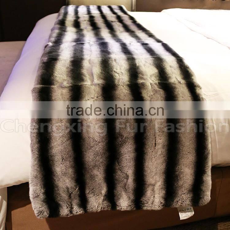 CX-D-128B New Arrival Rex Rabbit Fur Carpet/Fur Blanket