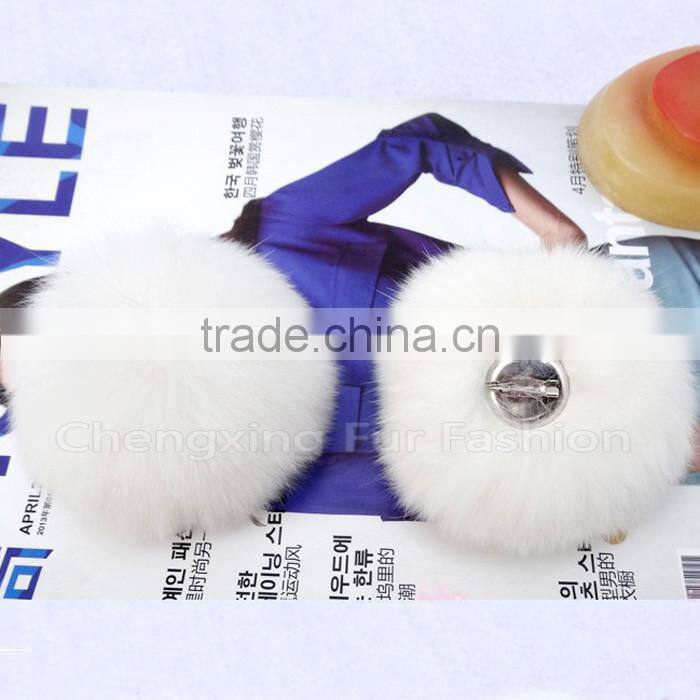 CX-A-02 Natural Fur Made Brooches Genuine Raccoon Fur Brooch Pin