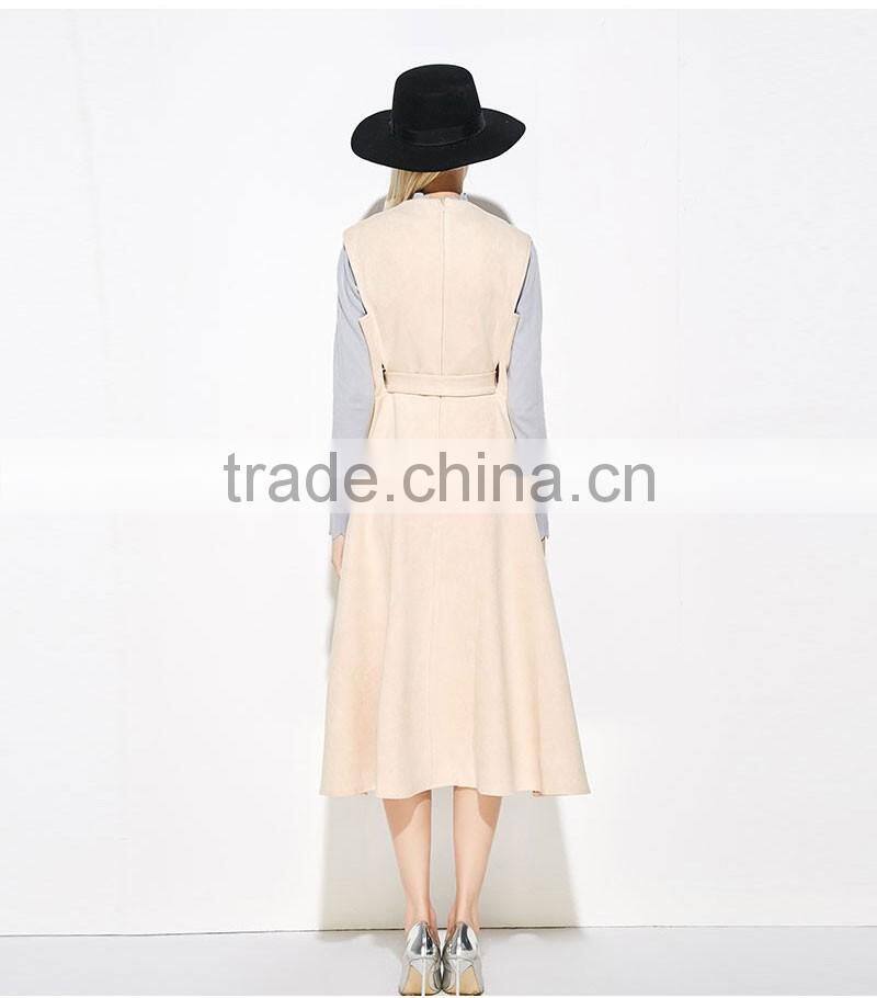 guangzhou wholesale good design best sale latest fashion black sleeveless elegant women smart casual dress 2017