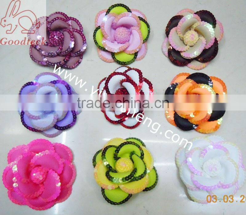 sequin lime green daisy flowers