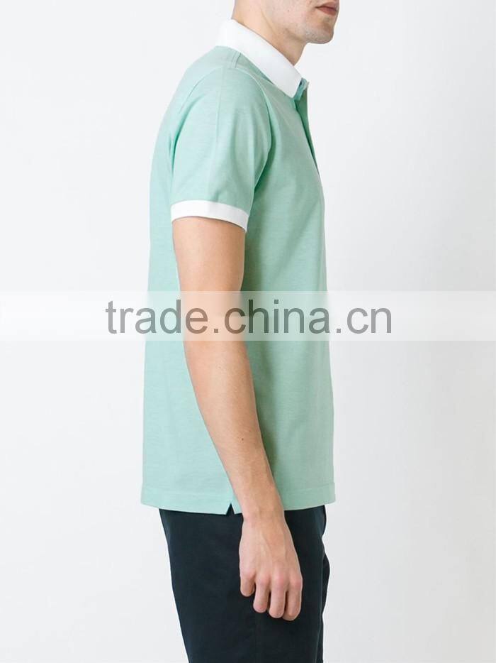 New style custom man design constrast collar wholesale two-tone polo shirts