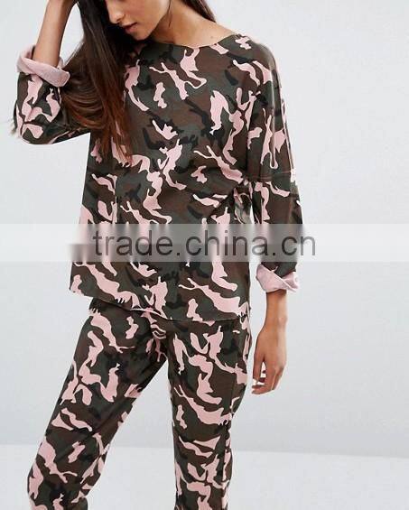 China factory sweatsuits jogging suit design your own digital printing camo tracksuit