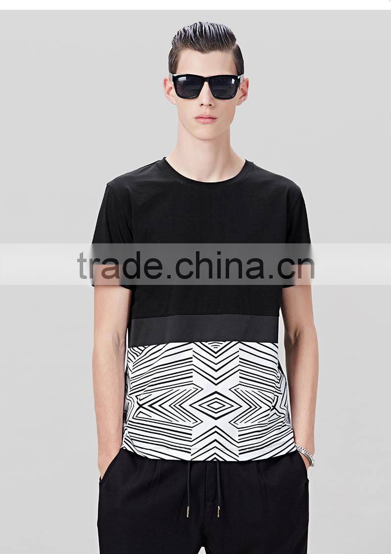 2017 Fashsion design black custom t shirt printing
