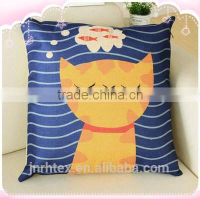High quality new design 100 polyester custom cartoon cushion printing