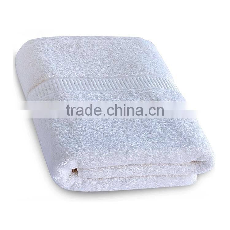Wholesale price square 100 cotton custom white cheap hotel bath towel