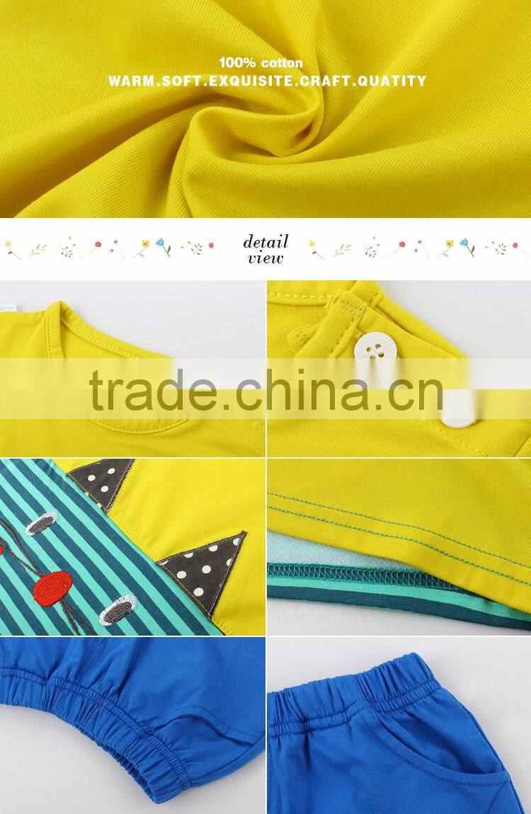100% cotton caters children clothes hot selling short sleeve baby clothing for summer