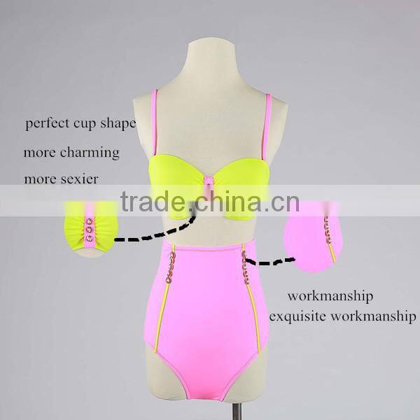 Sunnytex swimwear & beachwear OEM wholesale high waist fashion bikini swimwear