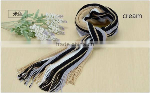 New arrival cheap price high quality wool knitting design men's winter warm scarf