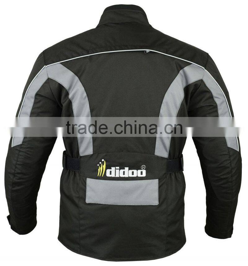 Men's Grey/Black Motorbike textile jacket