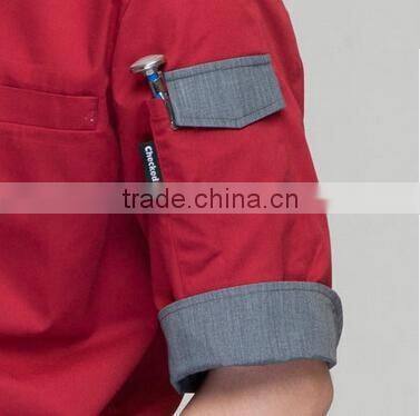 Juqian new fashion Man Chef's Short Sleeve Jacket Restaurant & Hotel Kitchen Chef Uniform colors