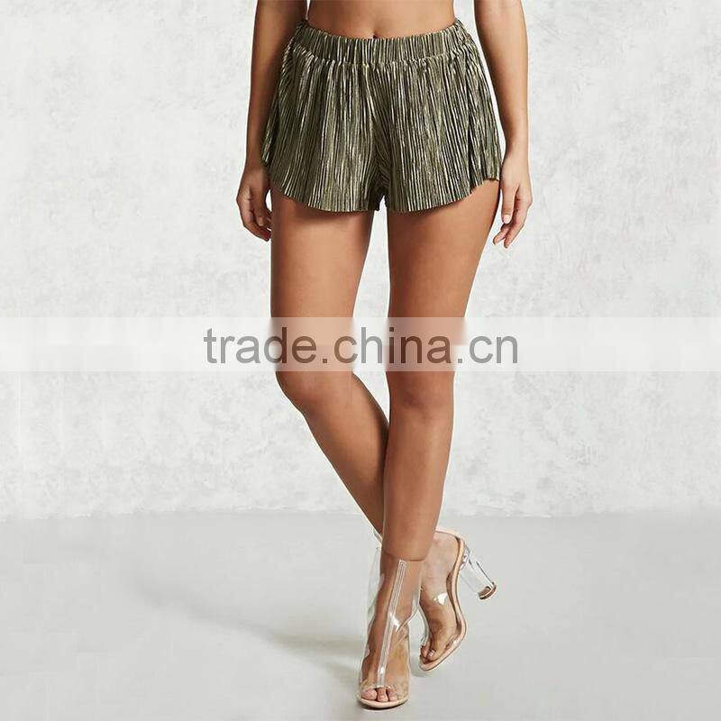 Hot 18 girls japanese girl sexy shorts satin accordion pleated board shorts