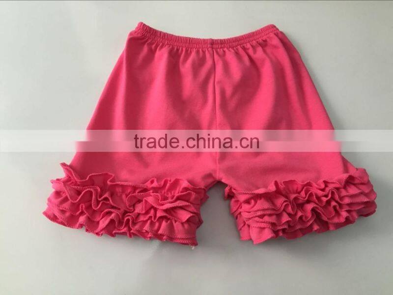 Wholesale Kids Clothing Boutique Baby Girls Ruffle Cotton Shorts