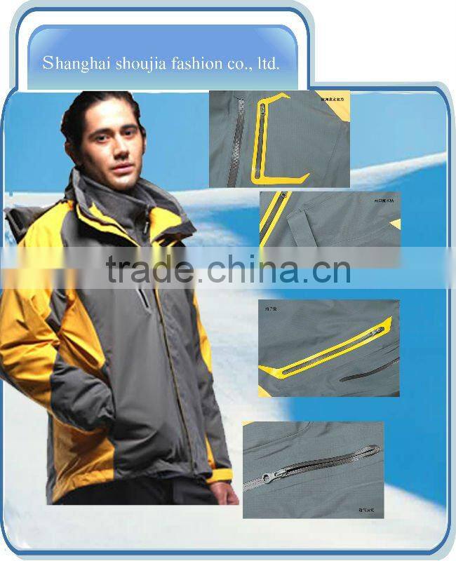 ski jacket design for men yellow ski jacket