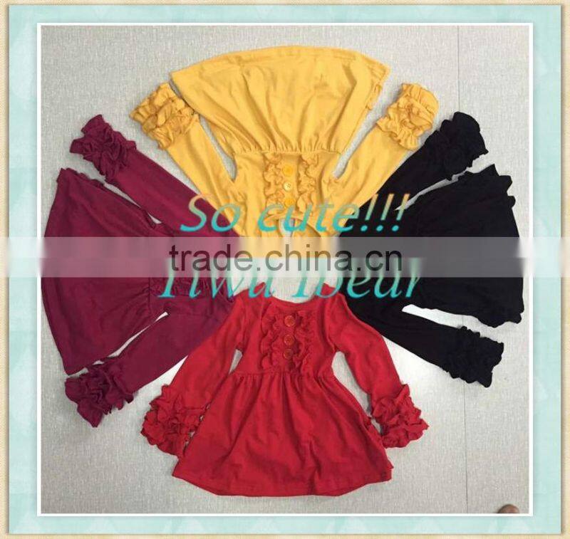 Children's boutique clothes long sleeve cock print girls fall wear casual hot style