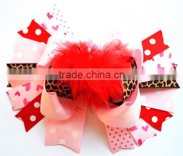 2014 christmas hair bow for kids, baby christmas hair bows