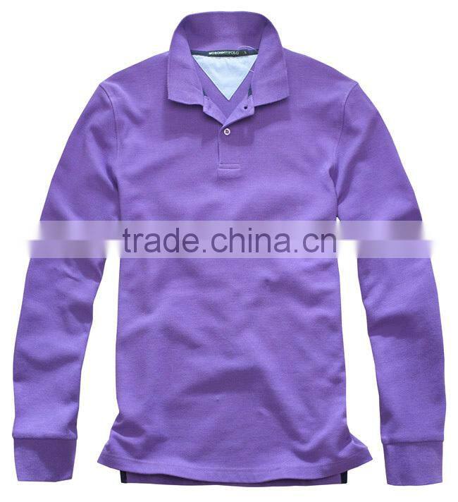 oem cheap long sleeves men polo shirt made in china