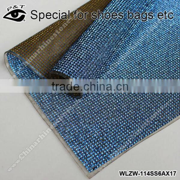 New !!! Hot fix rhinestone mesh 2mm ss06 sapphire for clothing shoes