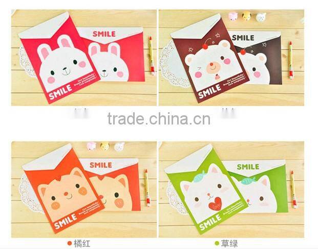 A4 Transparent Color File Pocket/PP File Bag Lovely Pattern File Bag