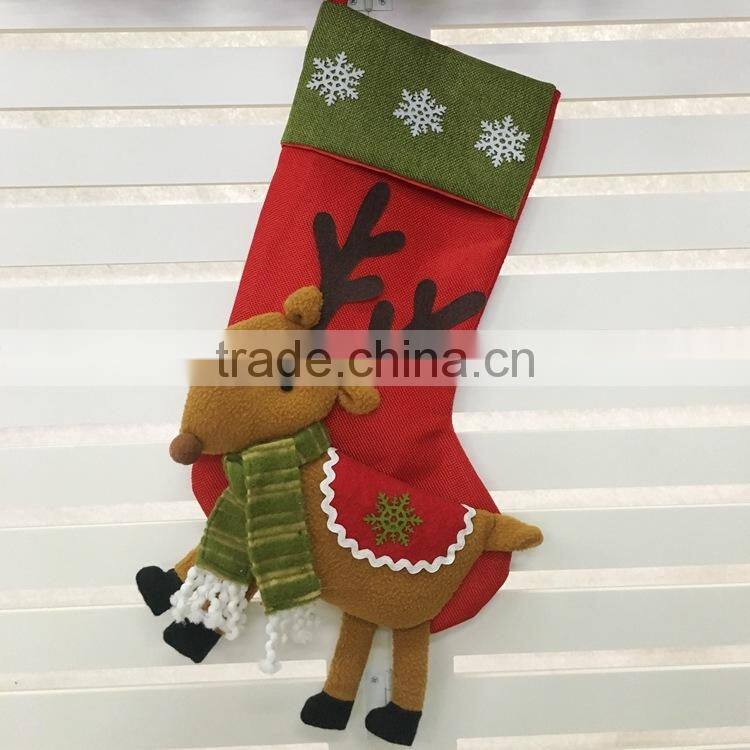 Window Displays Large Decoration Christmas Gift Stocking Reindeer Pattern M7090203