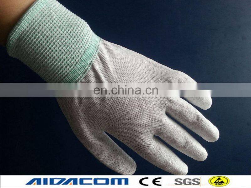 Static dissipative Nylon antistatic ESD palm fit gloves