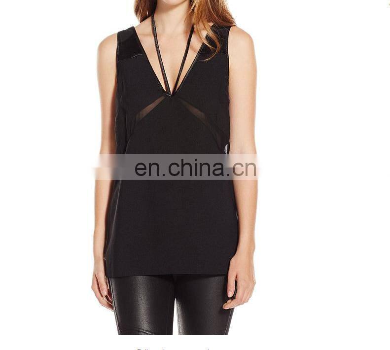 Hot Sale Lady Shirts Sexy V-neck Blouse Tops
