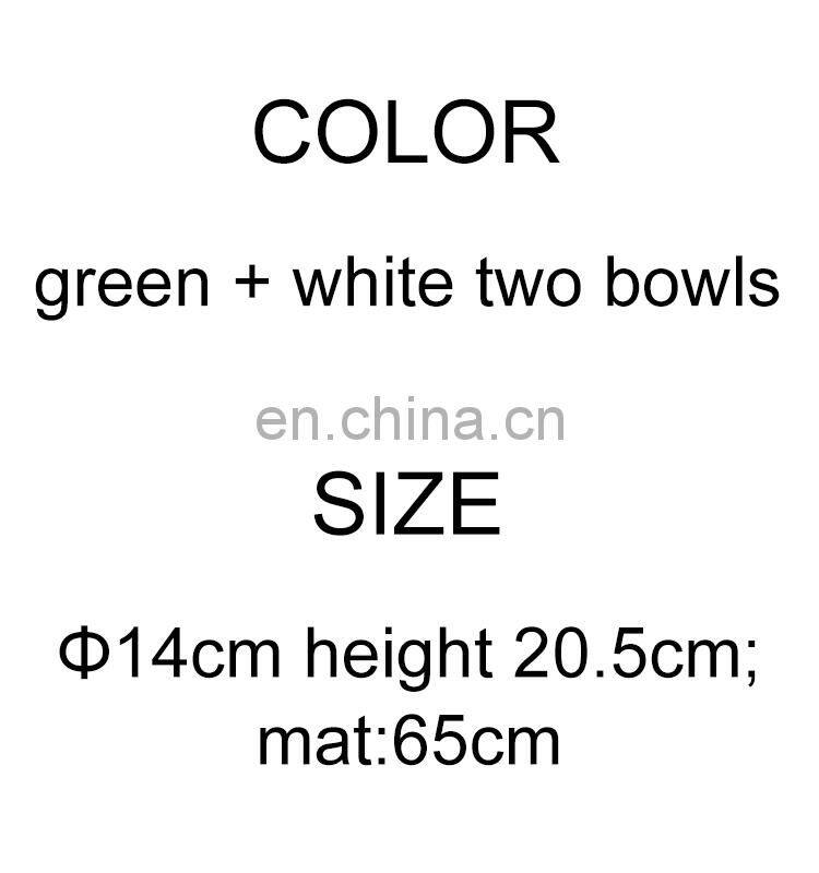 eco-natural plastic EVA+ABS two bowls plus free mat for pet